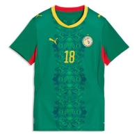 Camisa de Futebol Senegal Ismaila Sarr #18 Equipamento Secundário Mulheres Mundo 2026 Manga Curta